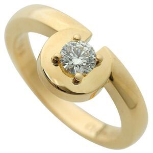 Omega K18YG Diamond Ring Yellow Gold
